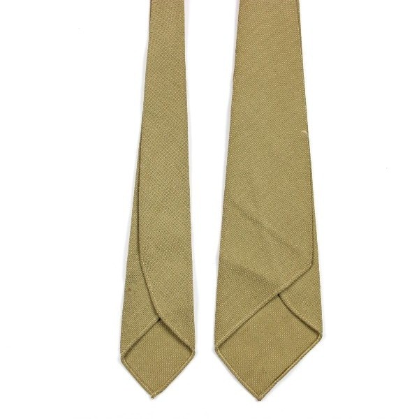 Khaki / Tan wool service necktie