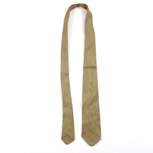 Khaki / Tan wool service necktie