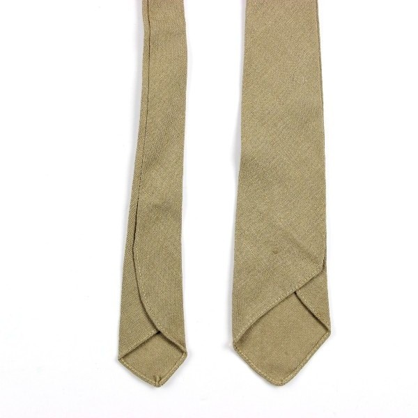 Khaki / Tan wool service necktie