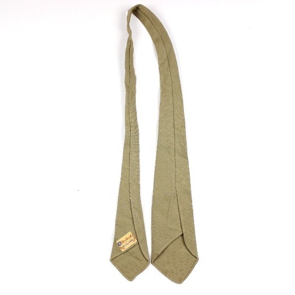 Khaki / Tan wool service necktie