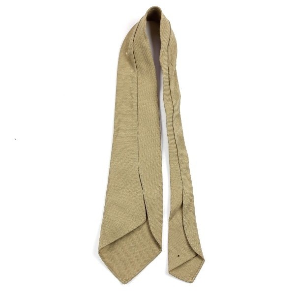 Khaki / Tan wool service necktie