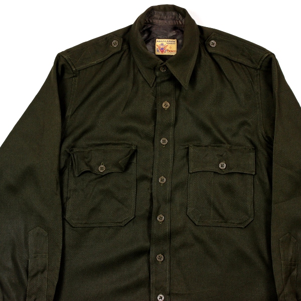 Army / Air Corps officers dark OD gabardine shirt - 15 1/2 x 32