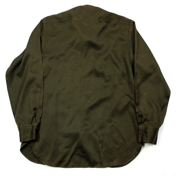 Army / Air Corps officers dark OD gabardine shirt - 15 1/2 x 32