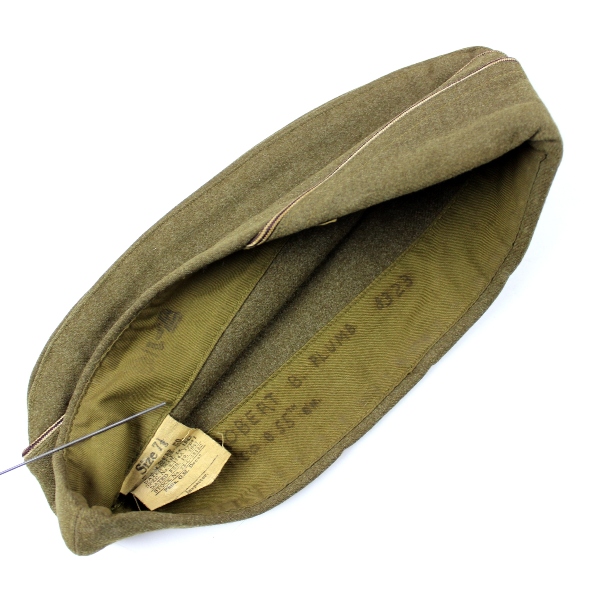 EM OD wool garrison cap - Medical Corps - 7 1/8 - Identified