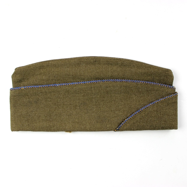 EM OD wool garrison cap - Air Corps - 6 7/8 - Identified