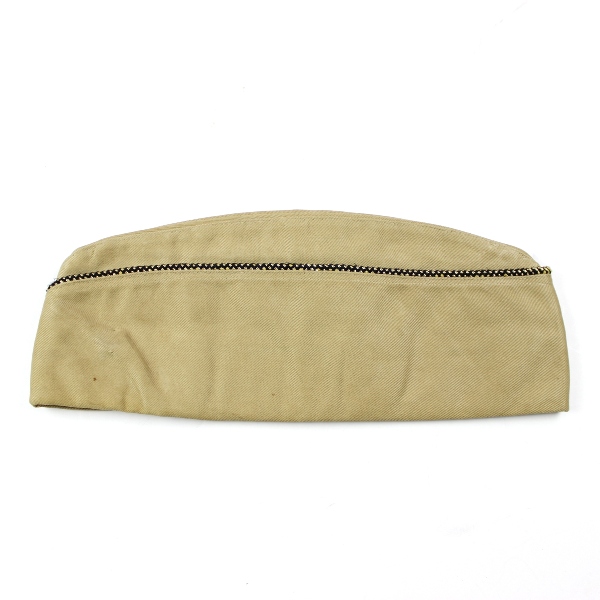 Officers khaki / tan cotton garrison cap - 7 1/8