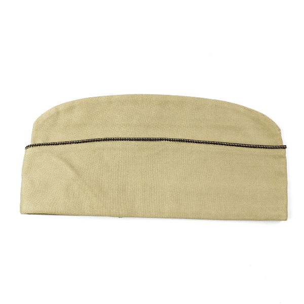 Officers khaki / tan cotton garrison cap - 7 1/8