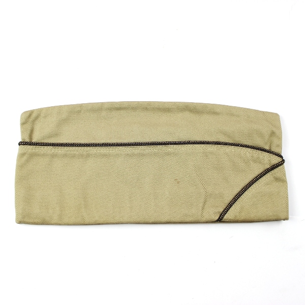 Officers khaki / tan cotton garrison cap -  7 1/8