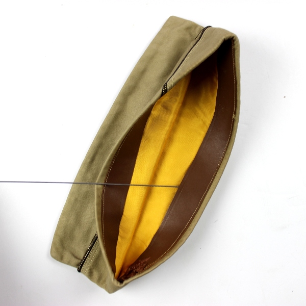 Officers khaki / tan cotton garrison cap -  7 1/8