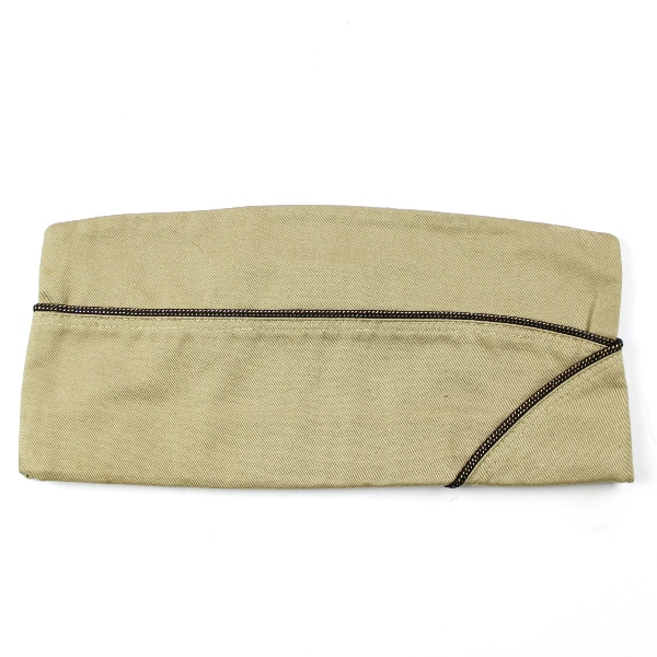 Officers khaki / tan cotton garrison cap -  7 1/8