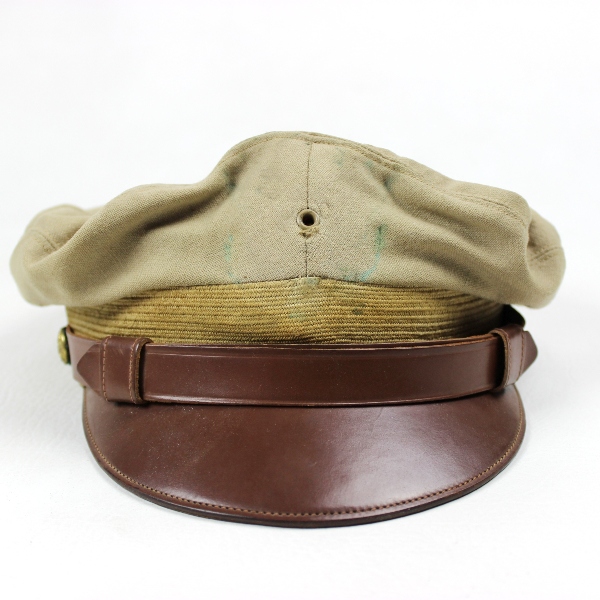 Officers khaki / tan wool dress service cap - Size 7 1/8