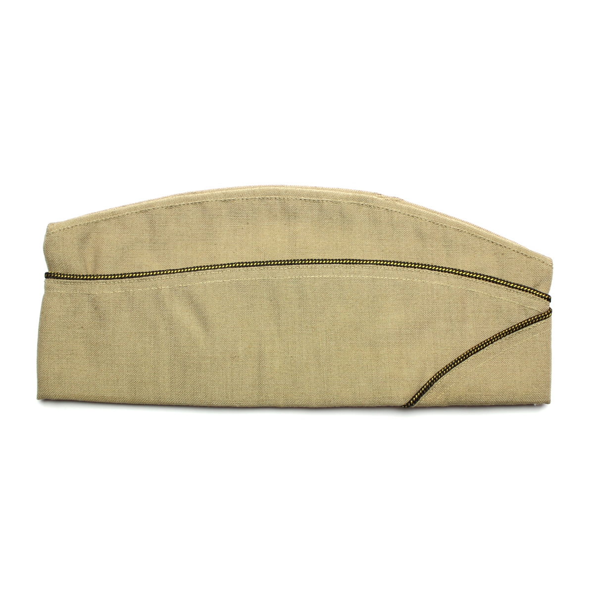 Officers khaki / tan wool garrison cap - 7 1/2