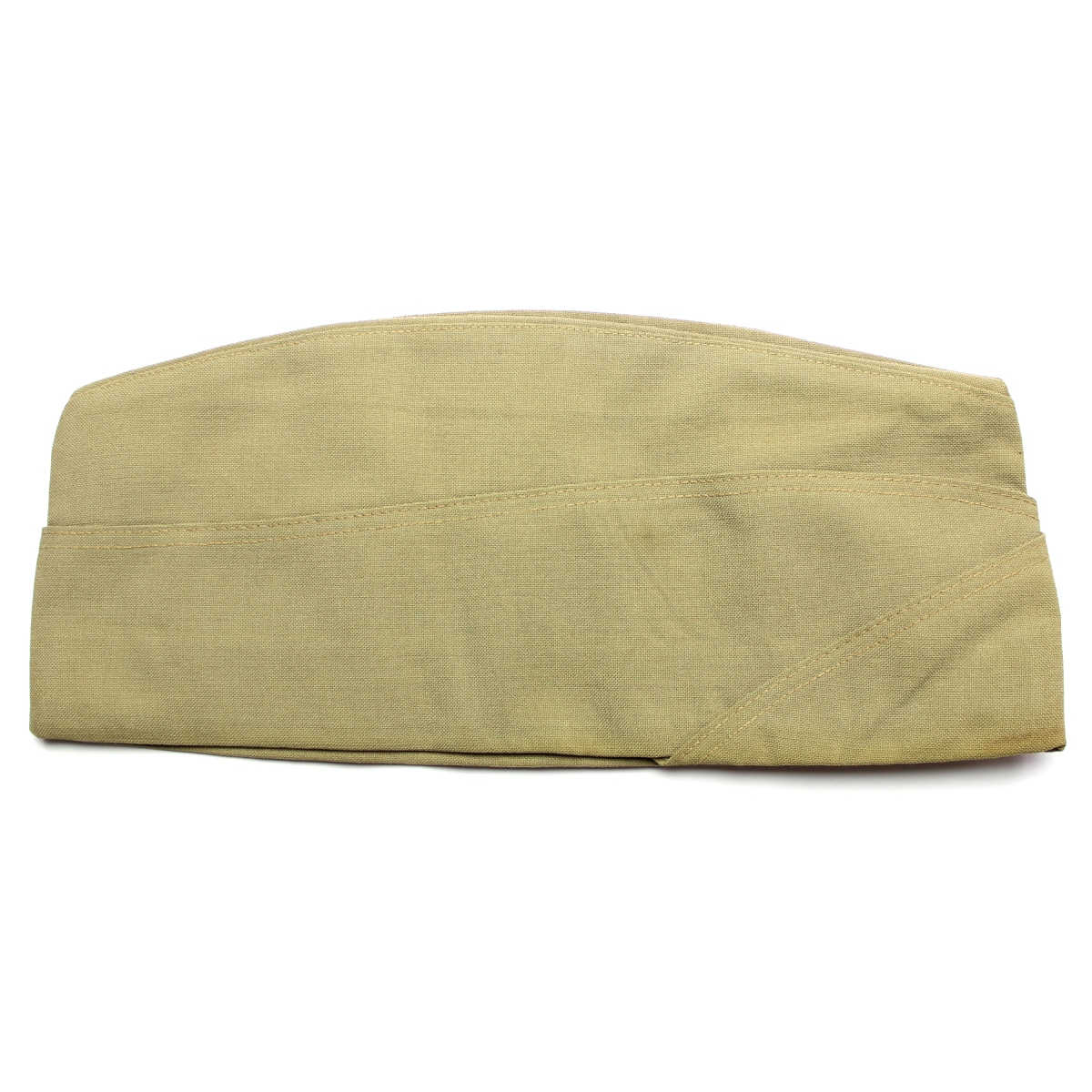 USMC khaki / tan wool garrison cap w/ EGA - 7 1/4