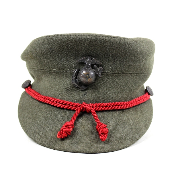 USMCWR forest green officer dress cap - Identified