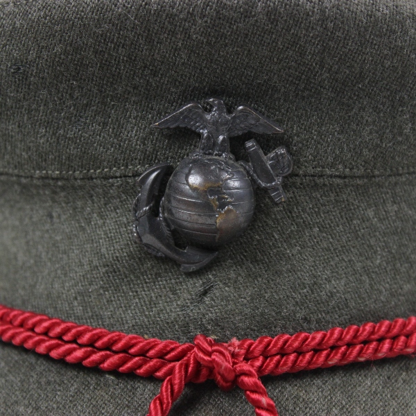 USMCWR forest green officer dress cap - Identified