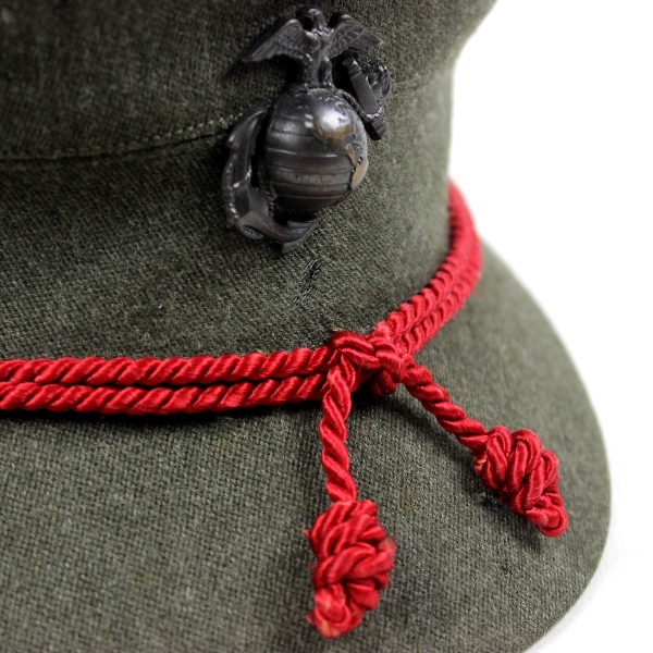 USMCWR forest green officer dress cap - Identified