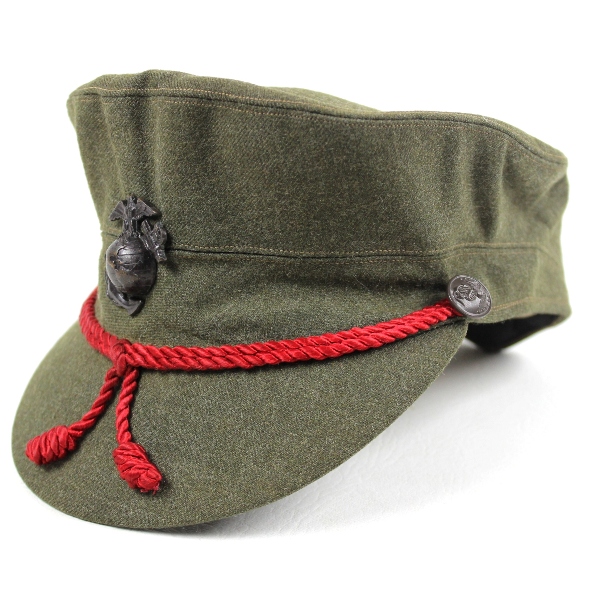 USMCWR forest green officer dress cap - Identified