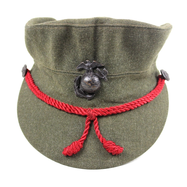 USMCWR forest green officer dress cap - Identified