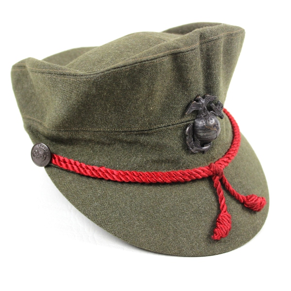 USMCWR forest green officer dress cap - Identified