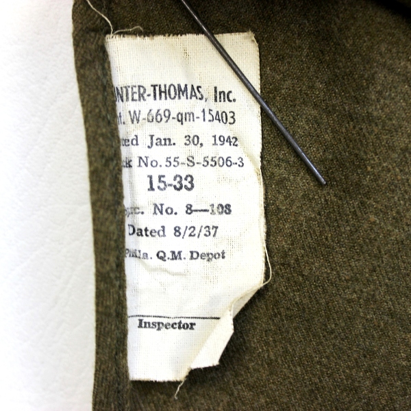 M1937 enlisted men OD mustard flannel shirt - 15 x 33