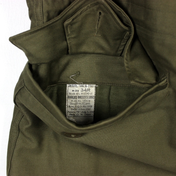 M1943 field jacket w/ ETO ADSEC patch - 34R