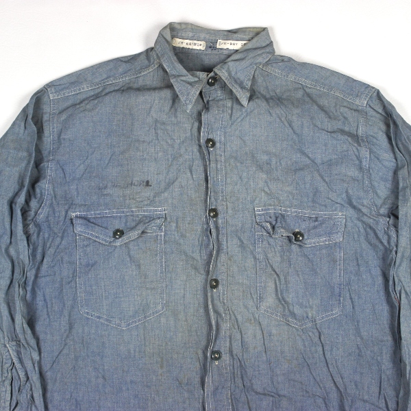 US Navy chambray utility shirt - Identified