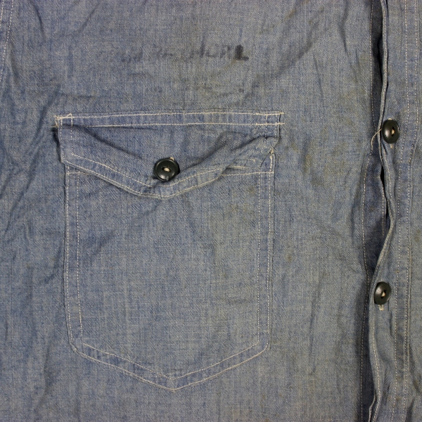 US Navy chambray utility shirt - Identified