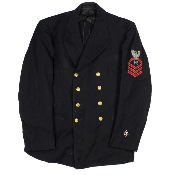 US Navy dress jacket - bullion CPO Carpenter's mate - Seabee