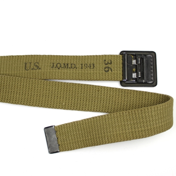 M1937 enlisted men cotton webbing trousers belt - JQMD 43