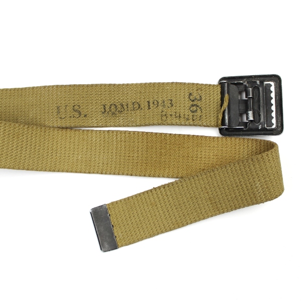 M1937 enlisted men cotton webbing trousers belt - JQMD 43