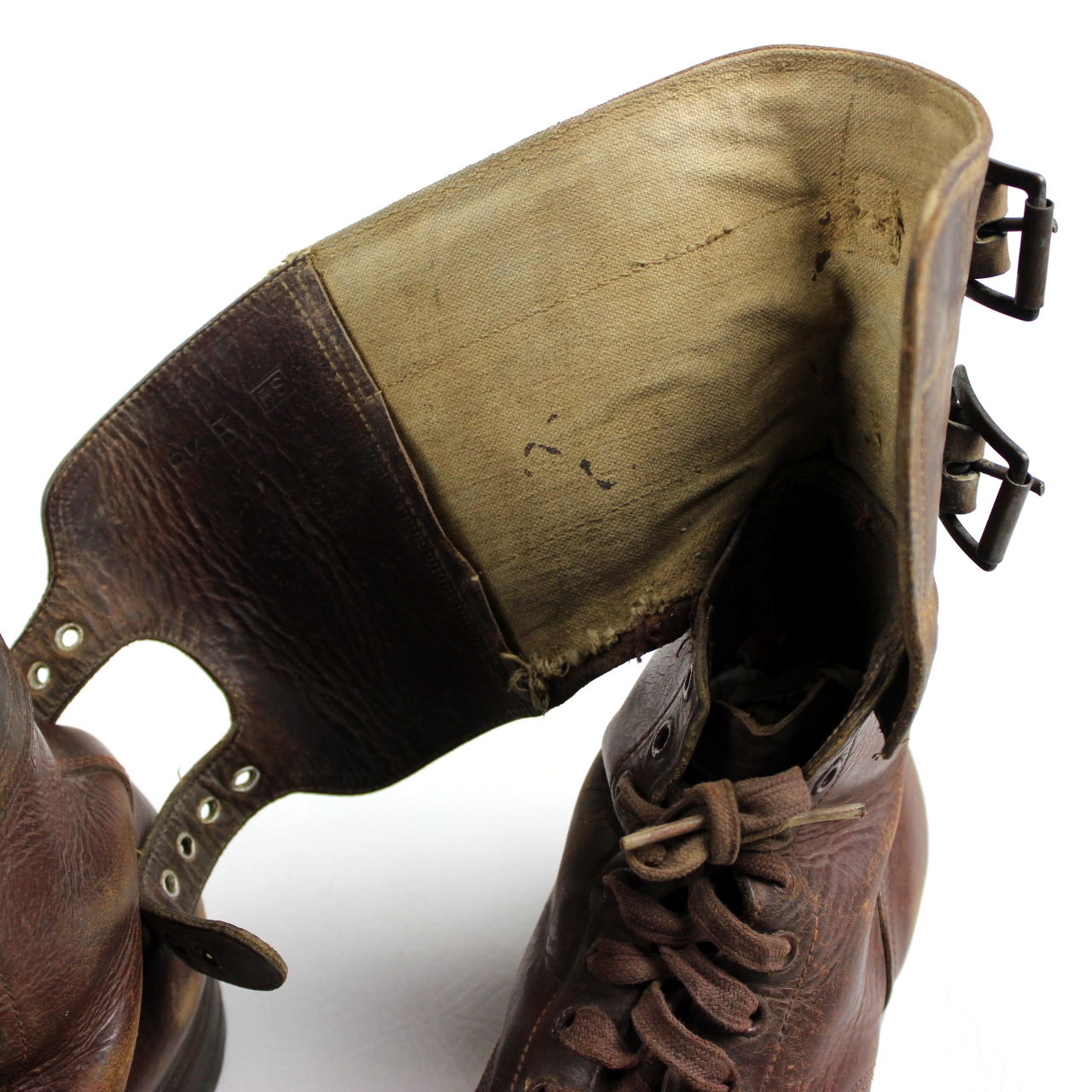 Early M43 double buckle boots w/ toe cap - 8 1/2 E