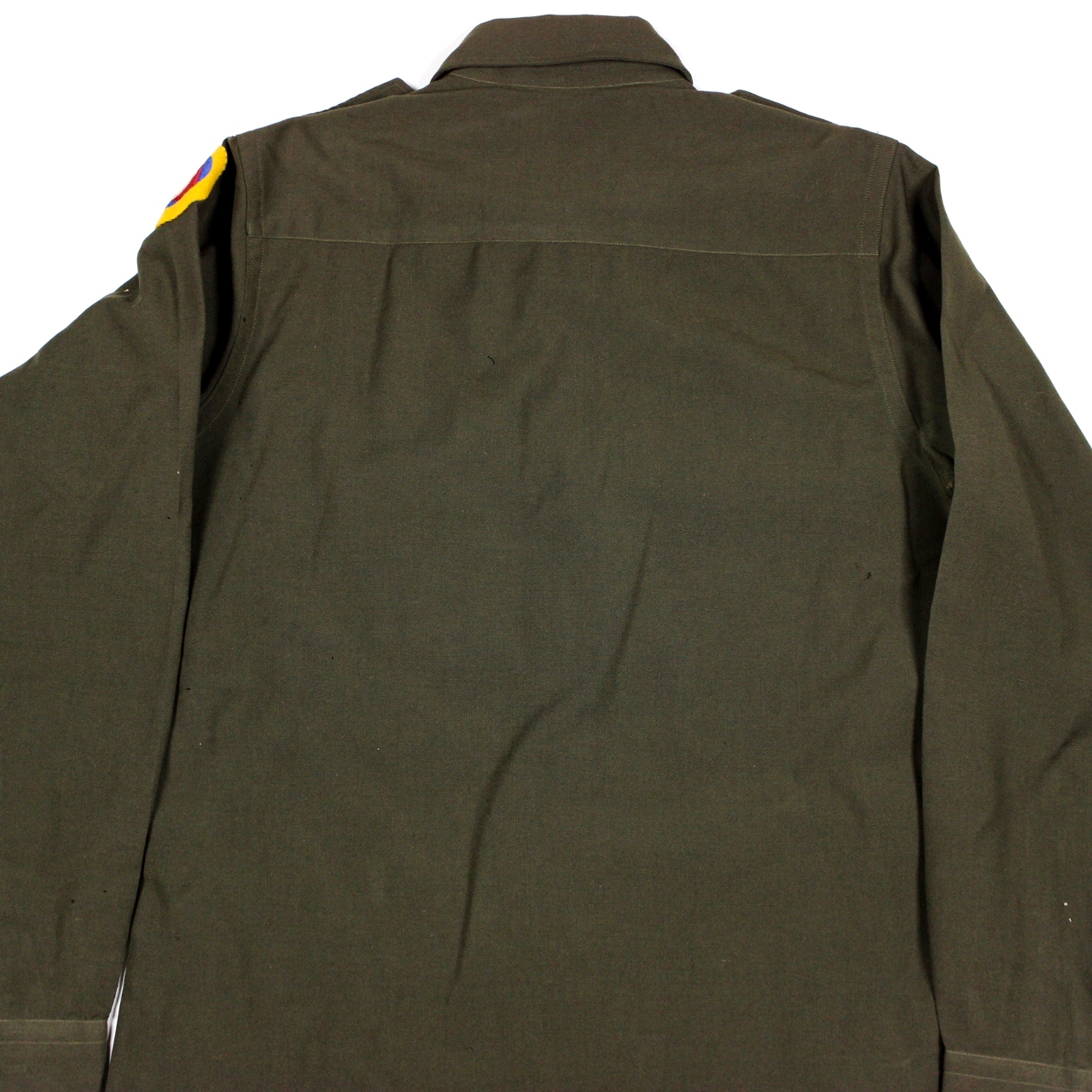 USAAF OD wool gabardine officers dress shirt - 15 x 32