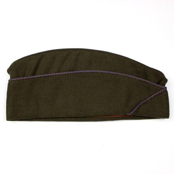 USAAF EM OD wool gabardine garrison cap - Air Corps - 7 5/8