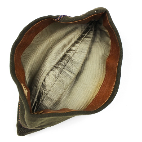 USAAF EM OD wool gabardine garrison cap - Air Corps - 7 5/8