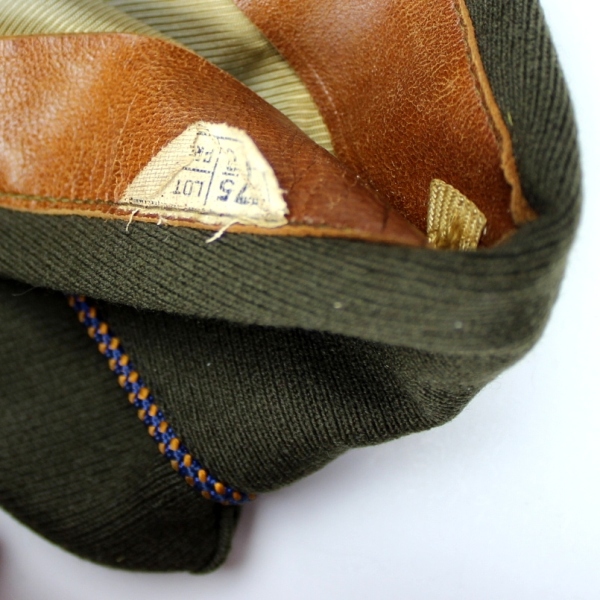 USAAF EM OD wool gabardine garrison cap - Air Corps - 7 5/8