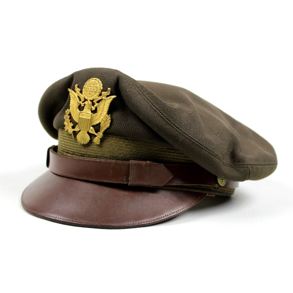 USAAF officers OD wool gabardine dress visor cap