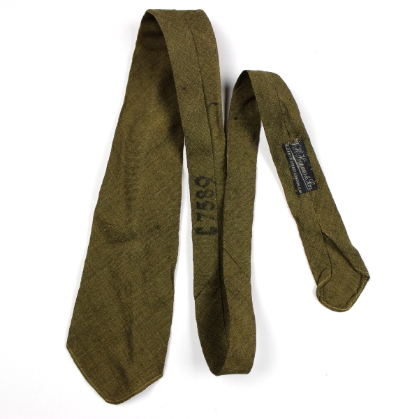 Officers OD wool dress neck tie - British Made
