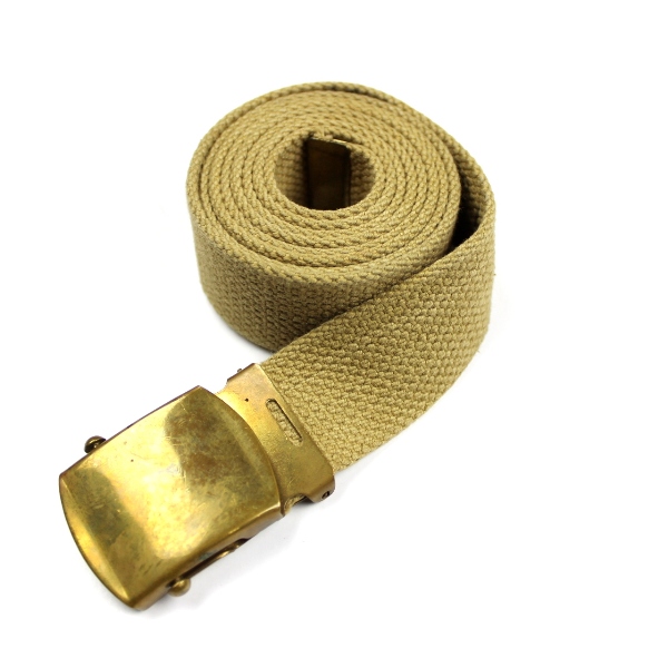 Officers khaki cotton webbing dress belt - British Made