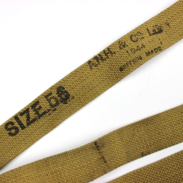 Officers khaki cotton webbing dress belt - British Made