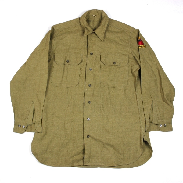 US Army wool serge service shirt - 2nd Armored Division