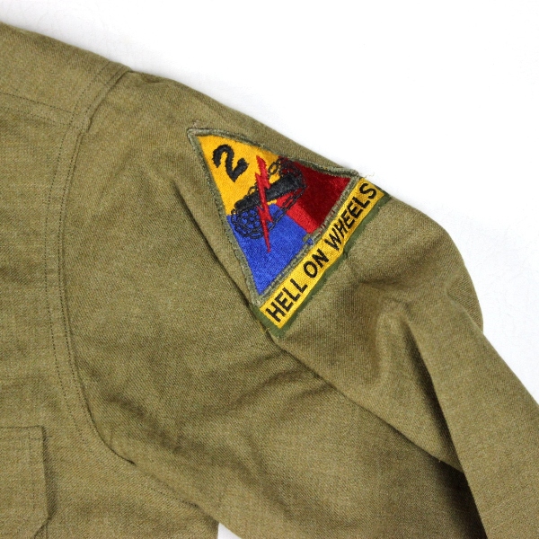 US Army wool serge service shirt - 2nd Armored Division