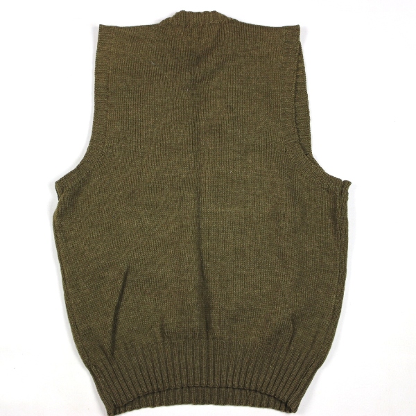 V-neck OD wool sleeveless sweater 