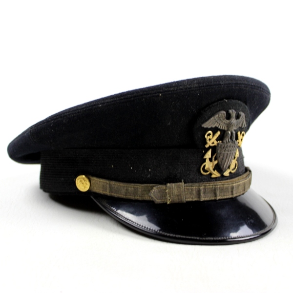 US Navy officer dress visor cap - Bancroft