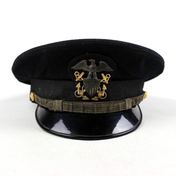 US Navy officer dress visor cap - Bancroft