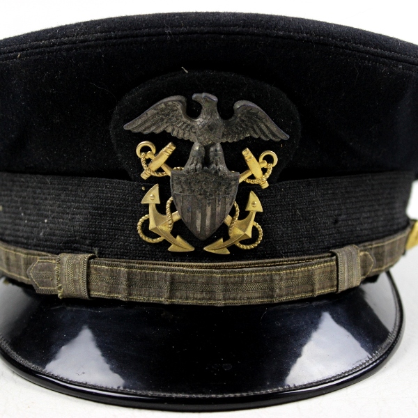 US Navy officer dress visor cap - Bancroft