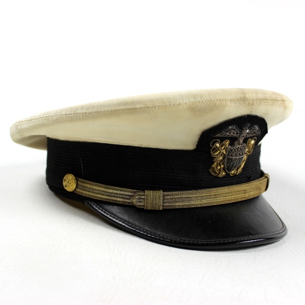 US Navy officer dress visor cap - Bullion insignia