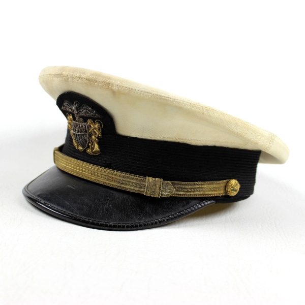 US Navy officer dress visor cap - Bullion insignia