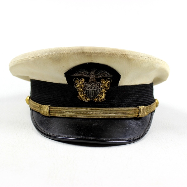 US Navy officer dress visor cap - Bullion insignia