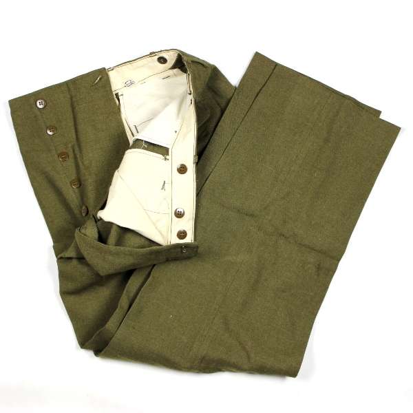 M1937 OD wool serge field trousers - W32 L33