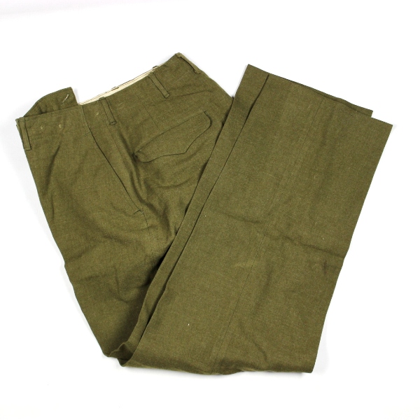 M1937 OD wool serge field trousers - W32 L33